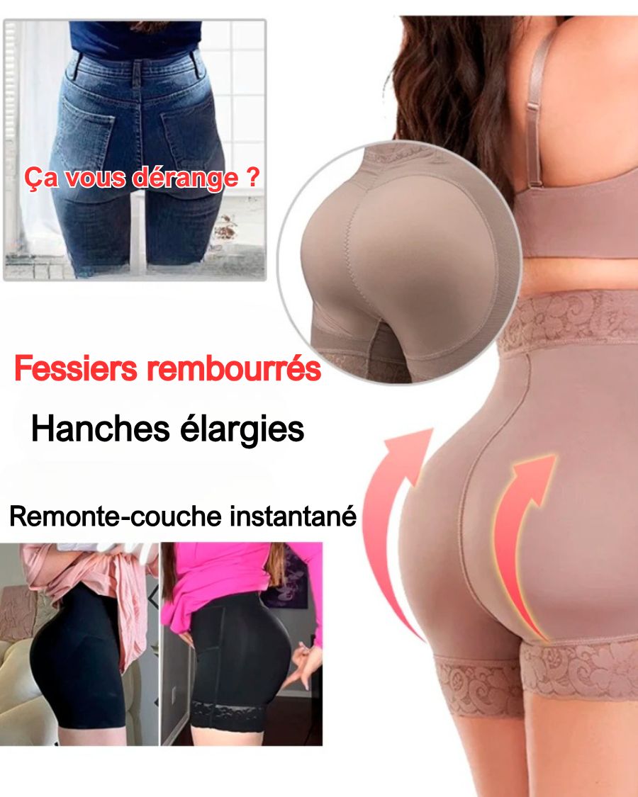 LuxeLift® – Culotte gainante en dentelle taille haute galbante